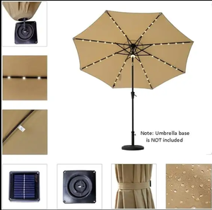 Parasol solaire moderne en aluminium de 3 m à ouverture/fermeture facile, rotation à 360°, revêtement anti-UV, imperméable et pliable pour extérieur - Product Image 4