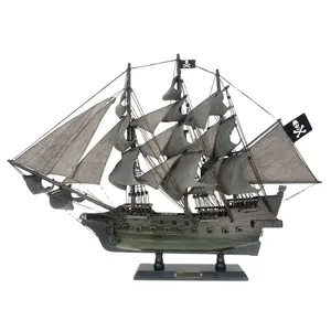 Kapal Bajak Laut Kayu Model Kapal Terbang Karibia Ducthman Dekorasi Bahari Skala Model Perahu Dekorasi Pedesaan