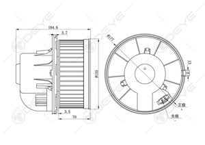 7M1819021D 1038587 dc motore del ventilatore per FORD <span class=keywords><strong>GALAXY</strong></span> SEAT <span class=keywords><strong>ALHAMBRA</strong></span> VW <span class=keywords><strong>SHARAN</strong></span> - Product Image 4