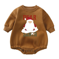 Nouvelle combinaison unisexe pour bébé sur le thème de Noël 2026 pour la saison automne/hiver, en tissu de coton épais pour garder les nouveau-nés au chaud