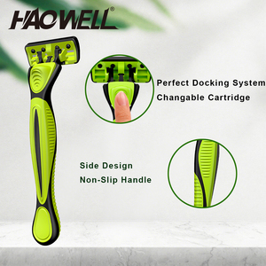 Hot bán 6 lưỡi dao cạo chất lượng cạo râu dao cạo cho người đàn ông của lưỡi không gỉ, bôi trơn dải và cao su xử lý 5 hộp mực OEM - Product Image 3