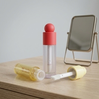 Vente en gros de gloss à lèvres de haute qualité, tubes à gloss transparents professionnels vides avec logo personnalisé pour l'emballage de baume à lèvres, d'huile à lèvres et de cosmétiques