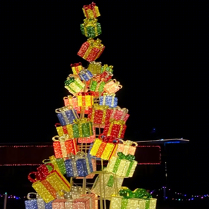 Outdoor Christmas <b>Tree</b> Gift Box <b>LED</b> Motif <b>Light</b> for Street Plaza Festival Decoration - Product Image 1