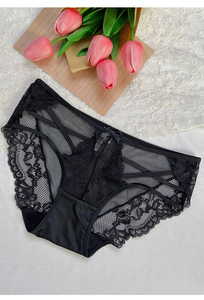 Bikini da <span class=keywords><strong>donna</strong></span> seducente in pizzo lavorato a maglia con design incrociato aperto, decorazioni a fiocco, sexy, traspirante, senza cuciture, vestibilità aderente - Product Image 4