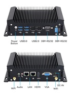 Placa Base Industrial Sin Ventilador XCY con Núcleo Integrado I3 I5 I7 7020U, DB9 RS232, Ranura SIM, Mini PC con LPT