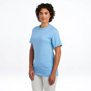 Jerzees Dri-Power Unisex 29MR 5.4oz Camiseta de Alto Rendimiento para Logotipos Personalizados, Venta al por Mayor en Europa, Camiseta Azul Claro con Cuello Redondo - Product Image 1