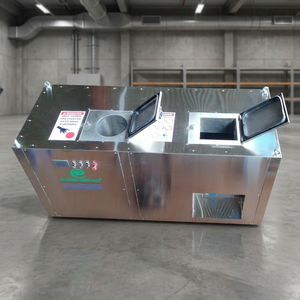 ECOVIBES Broyeur de déchets alimentaires entièrement automatique robuste avec moteur à engrenages, roulement en acier inoxydable 304, triple capteur de zone, PLC et HMI - Product Image 6