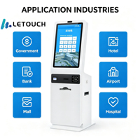 Kiosque de paiement en libre-service Lehua sur pied de 32 pouces avec écran tactile 1920x1080, terminal de paiement de factures, lecteur de code QR et lecteur de code-barres