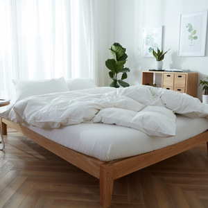 Beddengoedset Synthetische Vezel Geborstelde Stof Wit Aanpasbaar Vierdelig Dekbedovertrekset voor Hotel en Gastgezin - Product Image 4