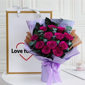 Bouquet di Rose Stabilizzate di Grado A, Fiori Eterni, <span class=keywords><strong>Regalo</strong></span> <span class=keywords><strong>per</strong></span> Natale, Pasqua, <span class=keywords><strong>San</strong></span> <span class=keywords><strong>Valentino</strong></span>, Festa della Mamma, Laurea - Product Image 2