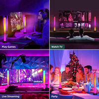 Luz LED de Escritorio Luminosa de 360 Grados, Luz Rítmica Activada por Sonido RGB, Luz Ambiental de Fantasía para Juegos de Computadora