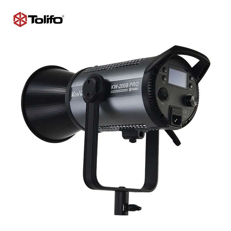 Tolifo pabrik merek KW-200B PRO 220W 2700-6500K bi-color LinkLite kontrol aplikasi kualitas tinggi COB LED lampu Video