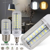 Ampoule LED Maïs Culot E27 E12 E14 B22 110V 220V Puce SMD 5730 Puissance 3W 4W 5W 6W 7W 8W 9W 12W 15W Équivalent Incandescent 20-160W