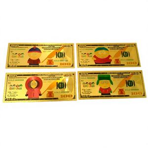 Hexu South Park - Juego de billetes de plástico con lámina dorada, diseño moderno y de moda, conmemorativo (4 piezas) - Coleccionable de personajes de anime para graduación - Product Image 3