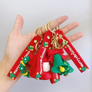 Sản Phẩm Mới 3D Phim Hoạt Hình Giáng Sinh Keychain Santa Claus Snowman Keychain PVC Cây Giáng Sinh Treo Quà Tặng Bán Buôn - Product Image 6