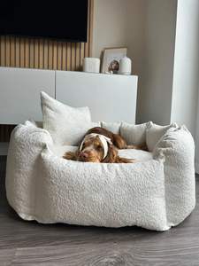 Cama para Mascotas de Alta Calidad con Nuevo Diseño, Cama para Perros y Gatos con Espuma de Terciopelo, Patrón Sólido, Lavable, Cama Calmante para Perros Súper Cómoda - Product Image 5