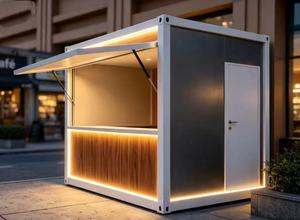 Kiosque Conteneur Préfabriqué Moderne du Milieu du Siècle, Boutique Mobile, Maison Conteneur, Café Portable, Bar, Magasin de Proximité Personnalisé - Product Image 3