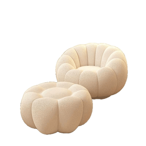 Modern Comfortable Pink Pumpkin Lounge <b>Chair</b> Lazy Couch Lamb Plush White Tatami Light Luxury Bedroom Small Sofa - Product Image 6
