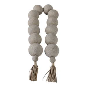 Filo di perle rotonde, perle Ecomix intagliate, nappe in pelle per decorazioni di mensole, tavolini da caffè e bagni - Product Image 4