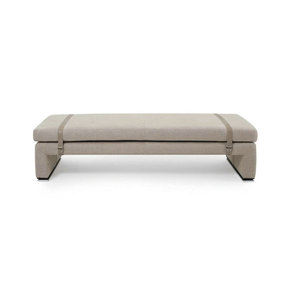 Mobili di fascia alta su misura Design di lusso in tessuto <span class=keywords><strong>letto</strong></span> fine mobili legno panca in pelle imbottito <span class=keywords><strong>Pouf</strong></span> per camera da <span class=keywords><strong>letto</strong></span> - Product Image 2