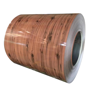 Personalizado Ral <span class=keywords><strong>Color</strong></span> recubierto 0,4 1000mm PPGI madera patrón rollo Metal prepintado bobina de acero galvanizado - Product Image 1