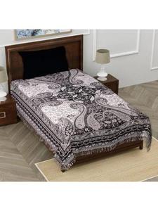 Elegant <b>Floral</b> Print Cotton <b>Single</b> Bed Sheet Premium Woven Fabric Soft Breathable Lightweight <b>Bedding</b> Linen for Home Bedroom - Product Image 4