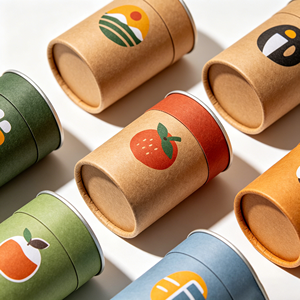 Emballage de thé en tube de carton kraft écologique imprimé sur mesure, hermétique, de qualité alimentaire, pour poudre de café - Product Image 2