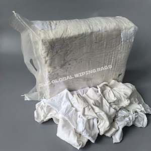 Trapos de lana blanca para limpiar agua y aceite, 10 lb, 50 lb, trapos de limpieza de punto blancos, trapos de algodón, 8 kg, blancos - Product Image 1