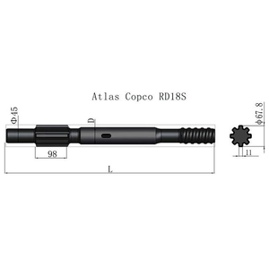 Foret <span class=keywords><strong>de</strong></span> roche à marteau forgé haute efficacité, adaptateurs <span class=keywords><strong>de</strong></span> tige <span class=keywords><strong>de</strong></span> déchiqueteur monobloc, outil <span class=keywords><strong>de</strong></span> forage, tige d'extension pour l'extraction du charbon - Product Image 2