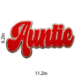 แผ่นผ้าปักลายตัวอักษรรีดติดกากเพชรสำหรับเสื้อผ้าแผ่นติดกาว - Product Image 4