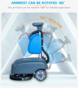 Automatic Compact Walk-Behind Plastic Floor Scrubber for Home Cold Water Cleaning Process