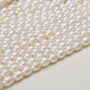 Accesorios Hechos a Mano, Perlas Naturales de Agua Dulce y Cuentas de Arroz Blancas, Cuentas Dispersas para Horquillas, Borlas y Collares - Product Image 3