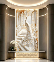 Autocollants muraux 3D en forme de fleurs autocollants décoratifs faciles à installer pour la chambre à coucher, la salle à manger et le bureau design d'intérieur moderne