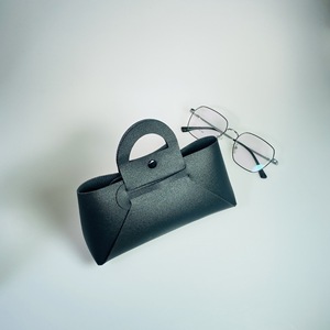 New không gian lớn dày PU da túi xách với kính lưu trữ trường hợp mềm cho kính - Product Image 4