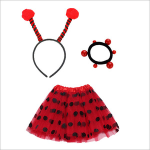 Accesorios de fiesta de Halloween, <span class=keywords><strong>disfraz</strong></span> de lunares, Bumble Bee para <span class=keywords><strong>mujer</strong></span>, falda tutú, diadema, guantes, medias para niñas - Product Image 3