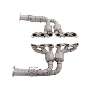 Colector de escape de alto flujo de acero inoxidable SS304 con tubos de escape y escudo térmico para <span class=keywords><strong>Aston</strong></span> <span class=keywords><strong>Martin</strong></span> <span class=keywords><strong>DB9</strong></span> 6.0 V12 que reduce la contrapresión - Product Image 3
