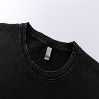 T-shirt Homme Streetwear Coupe Classique Vintage Délavé à l'Acide Imprimé DTG Personnalisé 100% Coton Uni 200g – Fabricant de Vêtements