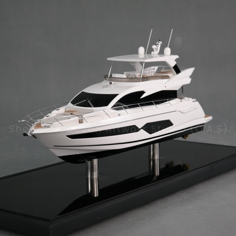 Handmade Cruise Ship Model Featuring Beneteau