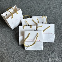 Petit sac à cils en papier personnalisé en gros emballage pour cils mini sac à main sac cadeau avec étui à corde sacs à cils blancs
