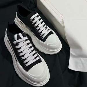 Chaussures décontractées à lacets pour femme MQ MoQueen, version haute, en toile <span class=keywords><strong>blanche</strong></span>, nouveau style, plateforme à semelle épaisse, rehaussantes, collection automne - Product Image 1