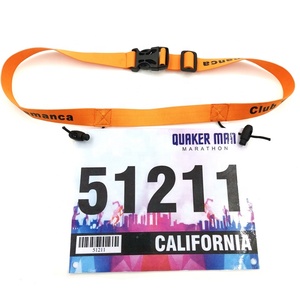 Cintura Elastica Riutilizzabile Antiscivolo per Numero di Gara con 6 Anelli per Gel e Logo Personalizzato per Maratona e Triathlon - Product Image 2