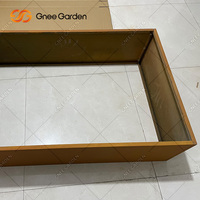 Fabricant chinois Gnee Garden, certifié ISO9001, bac à plantes carré en acier corten décoratif de grande taille pour aménagement paysager commercial