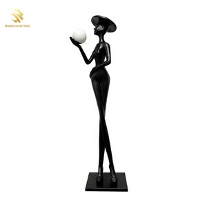 Figura di arte creativa moderna scultura lampada da terra a LED decorazione in resina leggera <span class=keywords><strong>per</strong></span> soggiorno o cappello da donna - Product Image 4