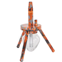 Offre Spéciale Portable classique bouteille en verre tige en aluminium Triangle araignée narguilé Shisha Camouflage nouveau Design narguilé