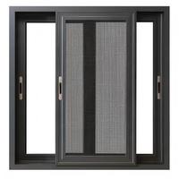 Ventana Corredera Vertical Comercial de Doble Acristalamiento con Perfil de Aluminio y Vidrio Moderno para Jardín de Balcón