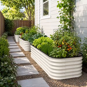 Cama de jardín de metal resistente a la corrosión, maceta elevada para verduras, flores, patio trasero al aire libre, jardinería - Product Image 1