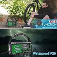 20000mAh Wiederaufladbares Notfall-UKW-Radio mit Solarladung, Handkurbel, SOS-Alarm und Taschenlampe