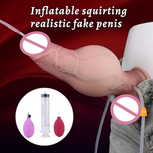 SXXY Soft Silicone Inflate & Ejaculating <b>Dildos</b> Realistic Large Inflatable Penis Plug Sex Toys for Adult Sex Pleasure - Product Image 2
