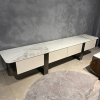 Meuble TV blanc pour salon avec tiroirs de rangement, console multimédia moderne de luxe, support de table TV