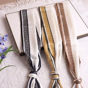 XinHe Multi Usage Nouveau Design Imprimé Long Foulard En Soie Foulards Sac À Main Écharpe Foulards En Soie Ruban pour Femmes Élégant - Product Image 1